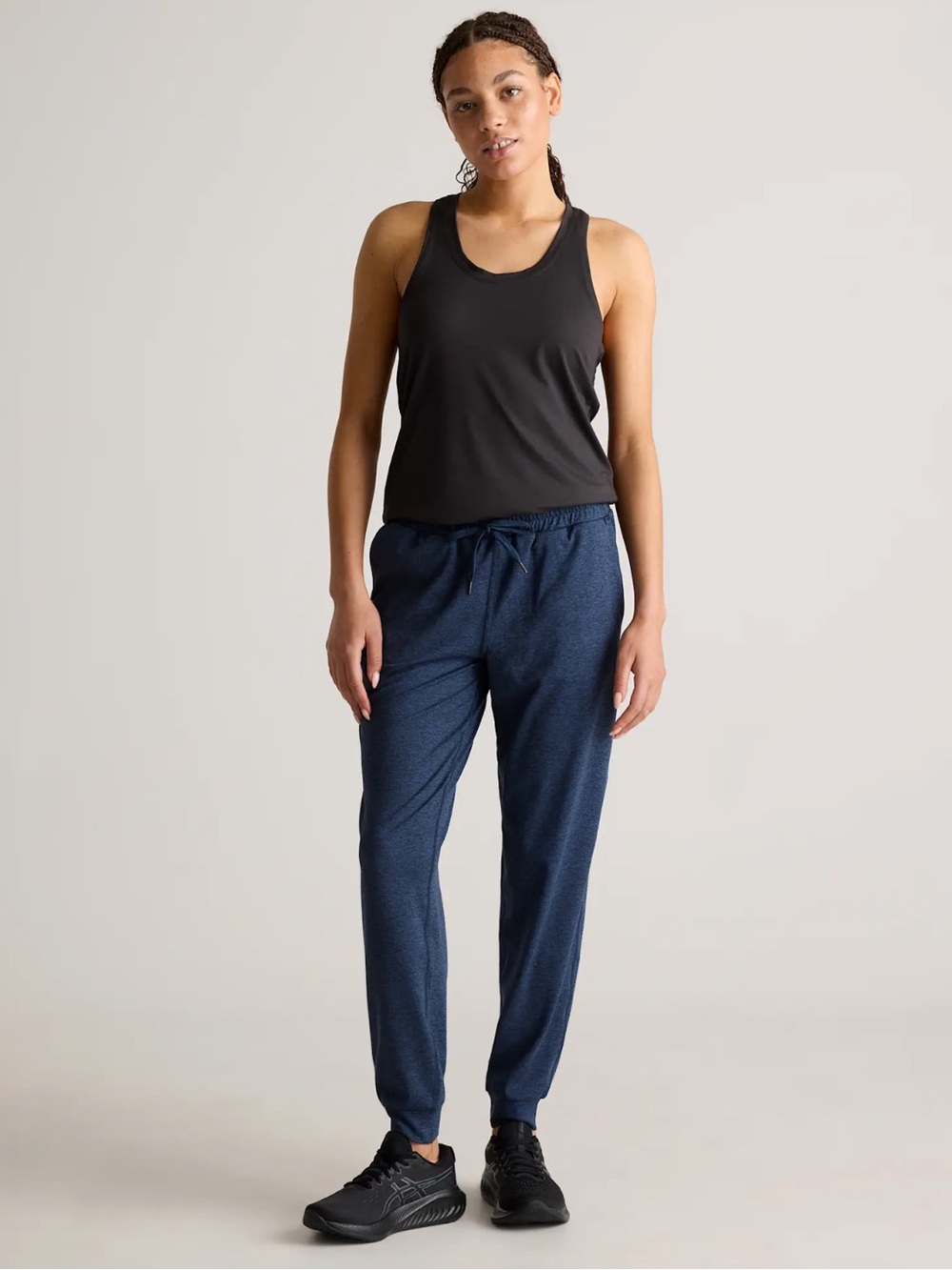 Quince Womens FlowKnit Mid Rise Joggers Navy Size M